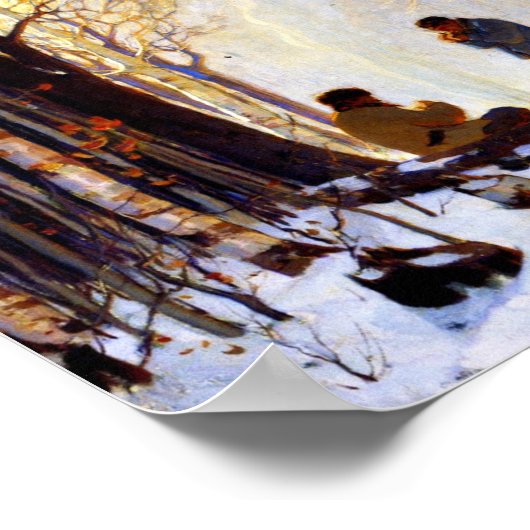 Clarence Gagnon - Lonely Village Poster (Ecke)