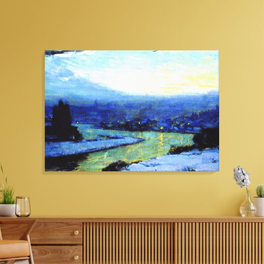Clarence Gagnon painting, Twilight, 1913 Leinwanddruck (Insitu (Wohnzimmer))