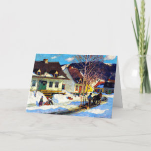 Clarence Gagnon - Postkarte eines Dorfes in Quebec