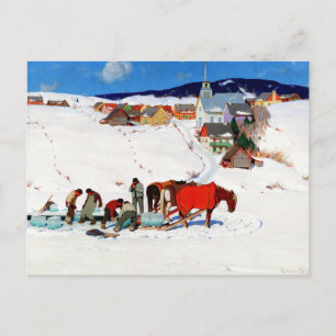 Clarence Gagnon - The Ice Harvest Postcard Postkarte
