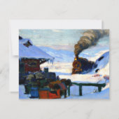 Clarence Gagnon - The Train Baie-Saint Paul Karte (Vorderseite)
