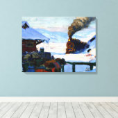 Clarence Gagnon - The Train Baie-Saint Paul Leinwanddruck (Insitu (Holzboden))