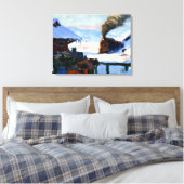 Clarence Gagnon - The Train Baie-Saint Paul Leinwanddruck (Insitu (Schlafzimmer))