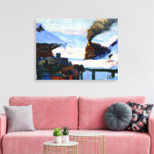 Clarence Gagnon - The Train Baie-Saint Paul Leinwanddruck (Insitu (Wohnzimmer))