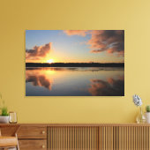 Clarence River Sunset in sepia 3 Panel. Leinwanddruck (Insitu (Wohnzimmer))