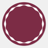 Claret Blank Circle Custom Spice Container Sticker (Vorderseite)