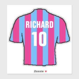 Claret & Blue Football Shirt zu personalisieren. Aufkleber