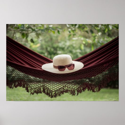 Claret Hammock Sun Hat Sonnenbrillen Poster (Vorne)