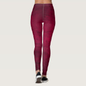 Claret Solid Schlicht Leggings (Rückseite)