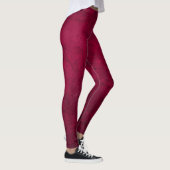 Claret Solid Schlicht Leggings (Rechts)
