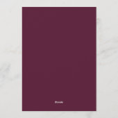 Claret Türkis Dutch Masters Hochzeit Einladung (Rückseite)