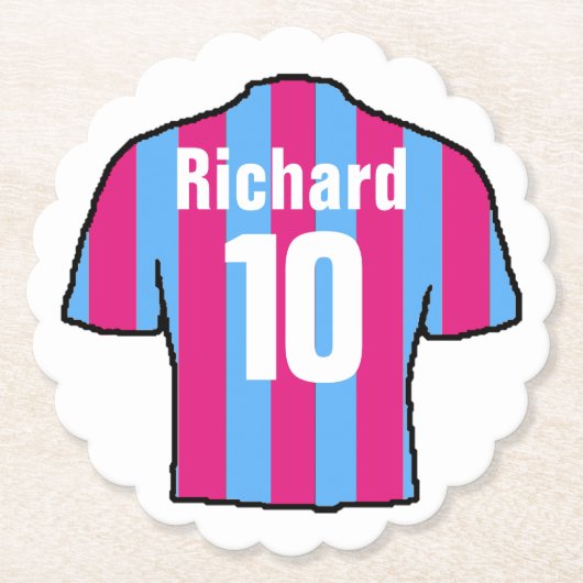 Claret und Blue Football Fan Untersetzer (Vorderseite)