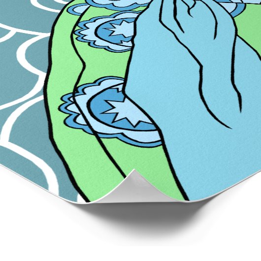 Clarice's Letter - Art-Deco-Mode-Design Poster (Ecke)