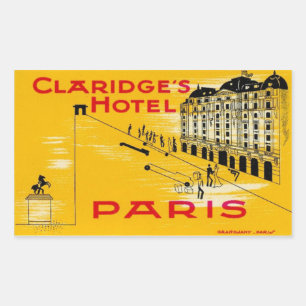 Claridge’s Hotel (Paris) Rechteckiger Aufkleber