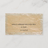 Clarinet auf MarmorVisitenkarte Visitenkarte (Rückseite)