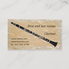 Clarinet auf MarmorVisitenkarte Visitenkarte