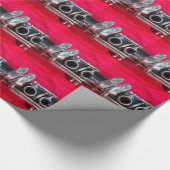 Clarinet auf Rot Geschenkpapier (Ecke)