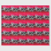 Clarinet auf Rot Geschenkpapier (Flach)