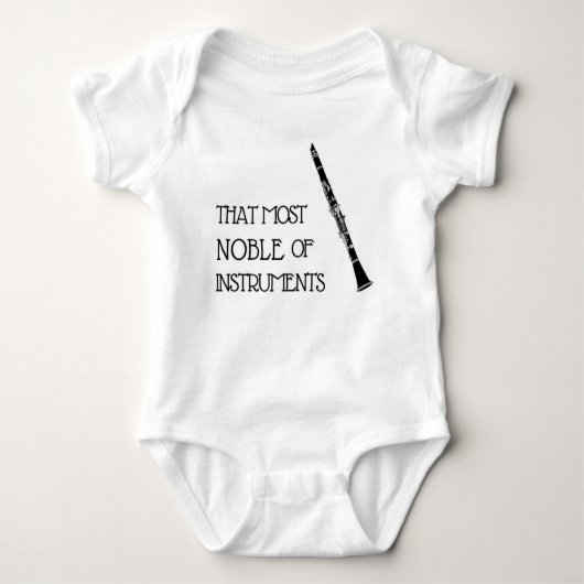 Clarinet-Baby-Bodysuit Baby Strampler (Vorderseite)