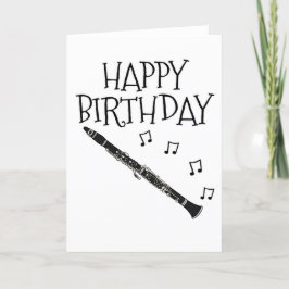 Clarinet Birthday Card Woodwind Musiker Dankeskarte