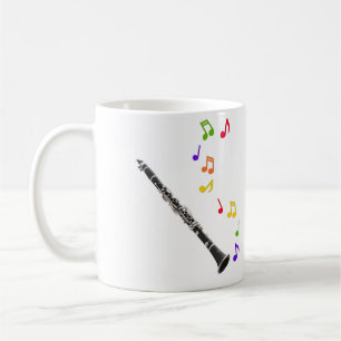 Clarinet-bunte Musik links Kaffeetasse
