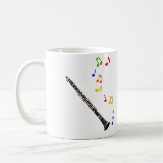 Clarinet-bunte Musik links Kaffeetasse