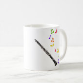 Clarinet-bunte Musik-rechte Hand Kaffeetasse (VorderseiteRechts)