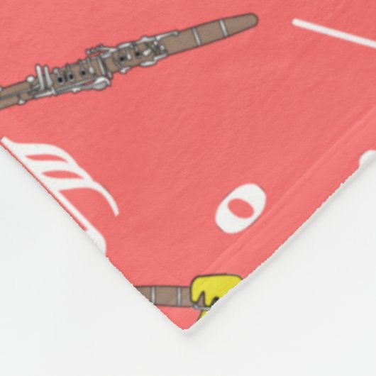 Clarinet Chick Clarinets Musiknoten Fleecedecke (Ecke)