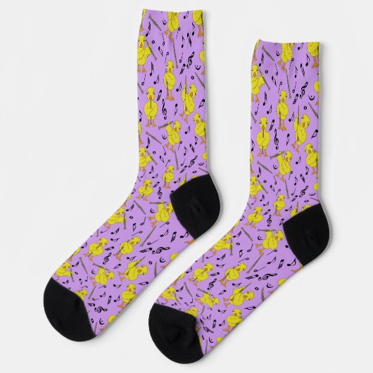 Clarinet Chick Clarinets Musiknotens Socken (Linkes Detail)