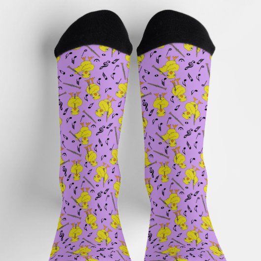 Clarinet Chick Clarinets Musiknotens Socken (Oben)