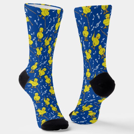 Clarinet Chick Clarinets Musiknotens Socken (Gewinkelt)