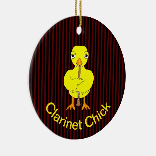 Clarinet Chick Keramik Ornament (Rechts)