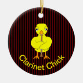 Clarinet Chick Keramik Ornament (Vorne)