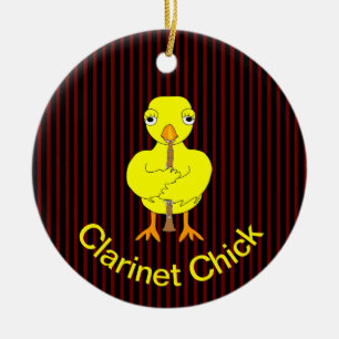 Clarinet Chick Keramik Ornament