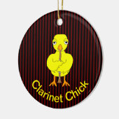 Clarinet Chick Keramik Ornament (Links)