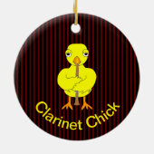 Clarinet Chick Keramik Ornament (Hinten)