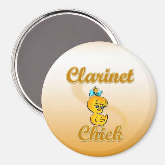 Clarinet Chick Magnet (Vorderseite/Rückseite)