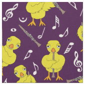 Clarinet Chick Musiknoten Stoff (Nahaufnahme)