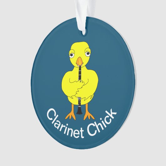 Clarinet Chick Ornament (Vorderseite)