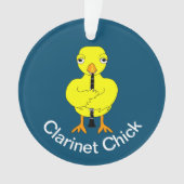 Clarinet Chick Ornament (Vorderseite)
