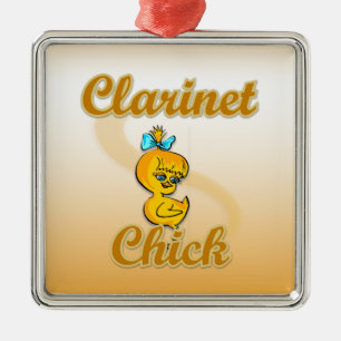 Clarinet Chick Ornament Aus Metall