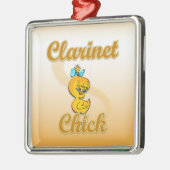 Clarinet Chick Ornament Aus Metall (Links)