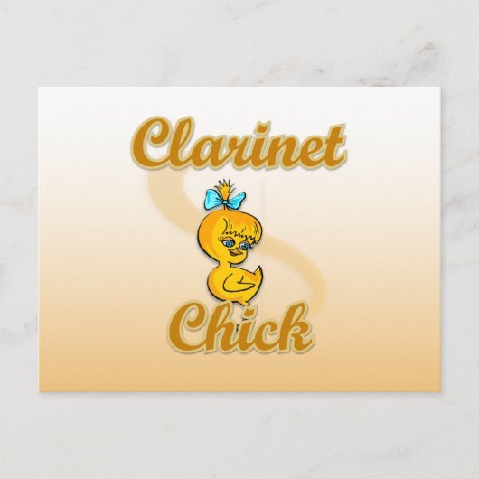 Clarinet Chick Postkarte (Vorderseite)