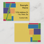 Clarinet Colorblocks Visitenkarte (Vorne/Hinten)