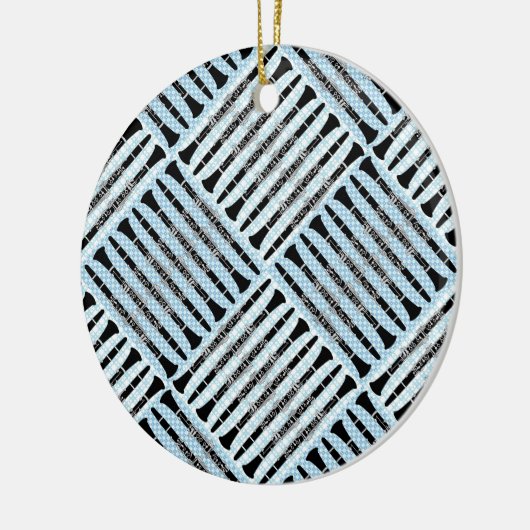 Clarinet Crosshatch Keramik Ornament (Links)