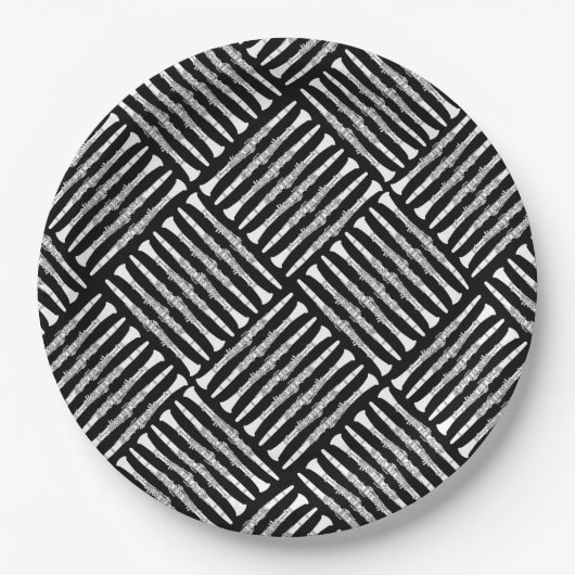 Clarinet Crosshatch Pattern Pappteller (Vorderseite)