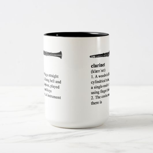 Clarinet definiert zweifarbige tasse (Mittel)
