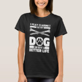 Clarinet Dog - Woodwind Instrument Clarinetist T-Shirt (Vorderseite)