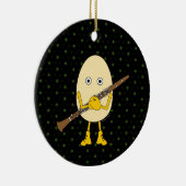 Clarinet Egghead Keramik Ornament (Rechts)