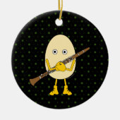 Clarinet Egghead Keramik Ornament (Vorne)